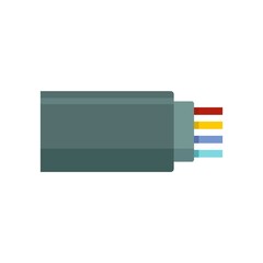 Poster - Connection optical cable icon flat isolated vector