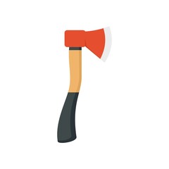 Canvas Print - Camping axe icon flat isolated vector