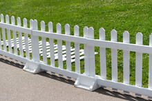 White Fence And Grass