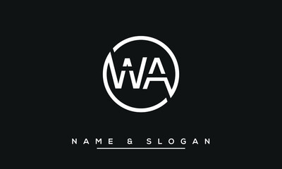 WA,  AW,  W,  A   Abstract Letters Logo Monogram