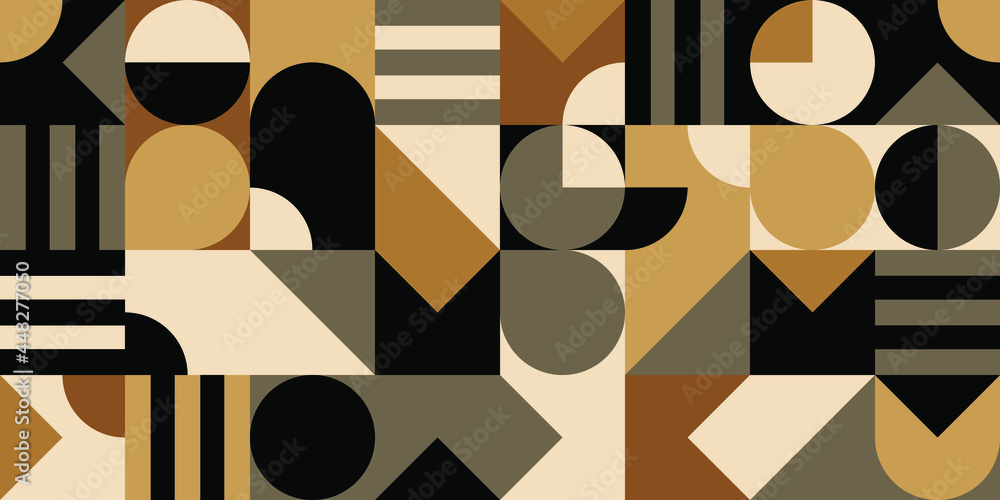 seamless pattern with abstract geometric shapes Stock Vector | Adobe Stock