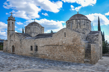 Wall Mural - The village of Empa (translated as entrance) near Paphos, known since the Byzantine era, is famous for the 12th-century church of Panagia Chryseleusa and the modern Basilica of St. Andrew       