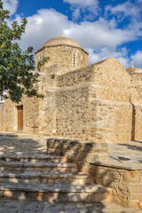 Wall Mural - The village of Empa (translated as entrance) near Paphos, known since the Byzantine era, is famous for the 12th-century church of Panagia Chryseleusa and the modern Basilica of St. Andrew       