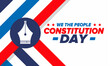 © scoutori - Constitution Day in United States. Holiday, celebrate annual in September 17. Citizenship Day. American Day. We the People. Patriotic american elements. Poster, card, banner, background. Vector