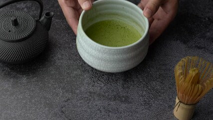 Wall Mural - traditional japanese matcha green tea image