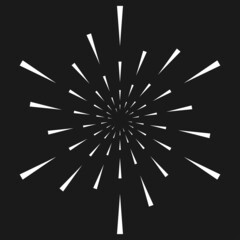 Aufkleber - Radial, concentric, circular triangles shape, design element, icon