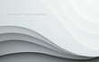 Abstract white wavy overlap layers background