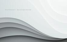 Abstract White Wavy Overlap Layers Background