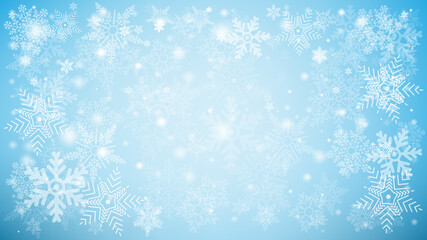 Wall Mural - Snowflake with Christmas background vectro illustration