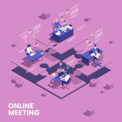 Canvas Print - Online Conference Concept