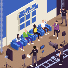 Wall Mural - TV Show Isometric Illustration