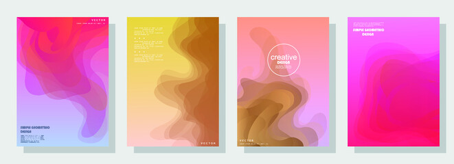 Wall Mural - creative hard paint cover design backgrounds vector. minimal trendy style organic shapes pattern wit