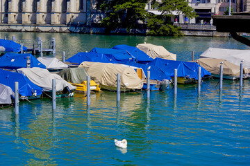 Wall Mural - Beautiful views in Zurich city in Switzerland in summer