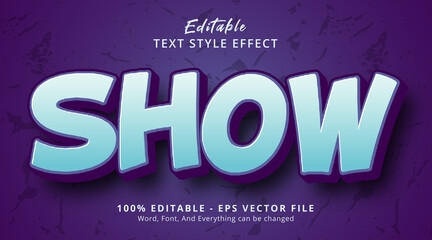 Editable text effect, Show text on dark color gradient style effect