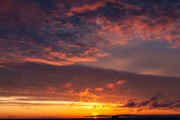 Wall Mural - Sunset in the sky