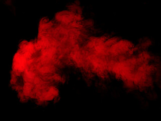 Poster - Red smoke on black background
