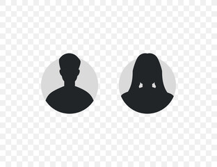 Poster - Male and female, people, users icon. Vector illustration.