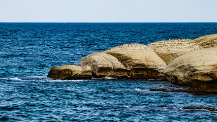 Poster - sea waves and rocks