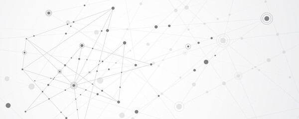 Wall Mural - abstract background connecting innovation dots and line communication concept