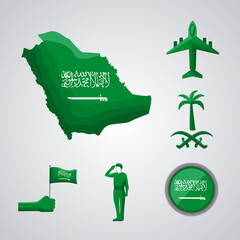 Poster - six saudi national day icons