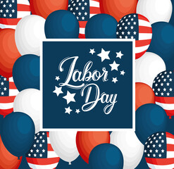 Wall Mural - card of labor day