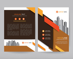 Wall Mural - vector annual report business brochure, flyers design template, company profile, magazine, poster, b