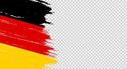 Poster - Germany flag with brush paint textured isolated  on png or transparent  background,Symbol of Germany,template for banner,card,advertising ,promote,web design,vector, top gold winner sport country