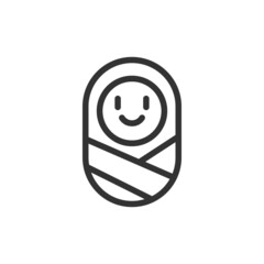 Poster - Baby line icon, sign or symbol.