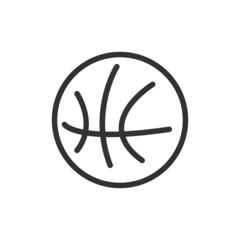 Poster - Basketball thin line icon.