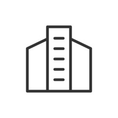 Sticker - Outline design of building icon.