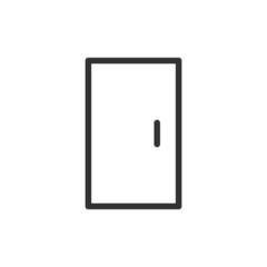 Poster - Door line icon.