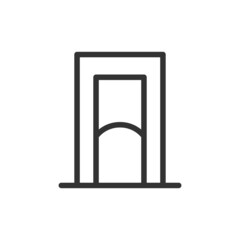 Poster - Thin line icon of door.