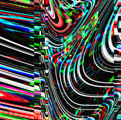 Wall Mural - glitch psychedelic background. old tv screen error. digital pixel noise abstract design. photo glitc
