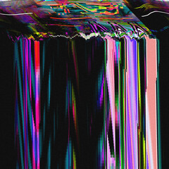 Wall Mural - tv glitch psychedelic noise background old vhs screen error digital pixel noise abstract design comp