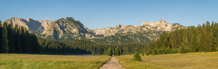 Wall Mural - Big panorma of Durmitor mountains in Zabljak, Montenegro