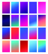 © Renat - Abstract colorful vector blurred gradient backgrounds. Holographic template for your cover and design