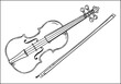 Sketch of violin isolated on white background. Vector illustration.