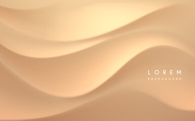 Wall Mural - Abstract soft golden waved background