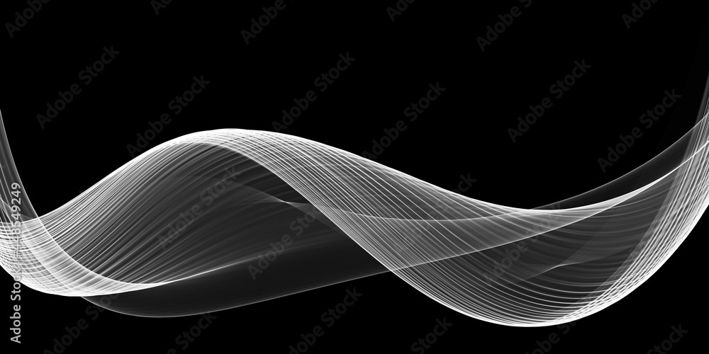Abstract Black And White Wave Design Stock Illustration | Adobe Stock