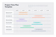 © tomasknopp - Modern project time plan business template with six project tasks in time intervals. Easy to use for your website or presentation.