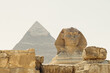 Scenic view over Sphynx in Giza Plateau, Cairo, Egypt. View of Sphynx in Cario, Egypt.