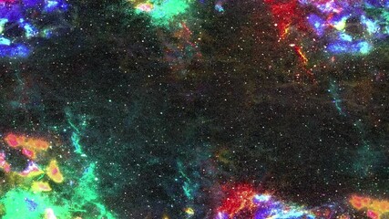 Wall Mural - 4k Flight to Colorful Space