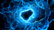 © sakkmesterke - Blue glowing abstrct background