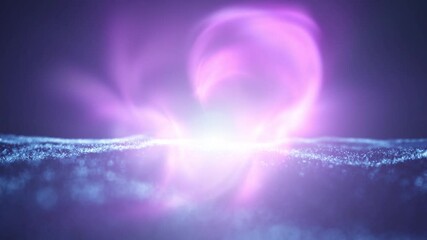 Wall Mural - futuristic shiny waves with fantasy light motion. abstract space with star light and nebula animatio