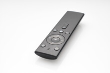 High viewing angle of the remote control on a white background