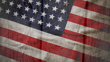 Full Frame Shot Of The American Flag On A Wooden Background
