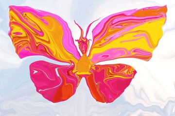 Wall Mural - butterfly on a white background