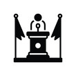 Black solid icon for governor