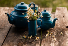 Phyto Chamomile Tea With Vintage Tea Set