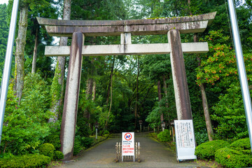 Wall Mural - 石川県白山市の白山神社周辺の風景 Scenery around Hakusan Shrine in Hakusan City, Ishikawa Prefecture 